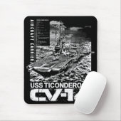Vliegtuig drager Ticonderoga Muismat Mousepad (Met muis)