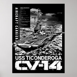 Vliegtuig drager Ticonderoga Poster Poster
