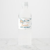  vliegtuig eerste geboorte waterflesetiket waterfles etiket (Voorkant)