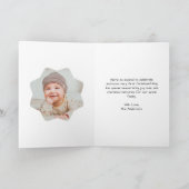Vliegtuig Eerste Kerst Baby Foto Modern Custom Kaart (Binnen)