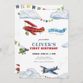  vliegtuig eerste uitnodiging op zaterdag (Voorkant / Achterkant)