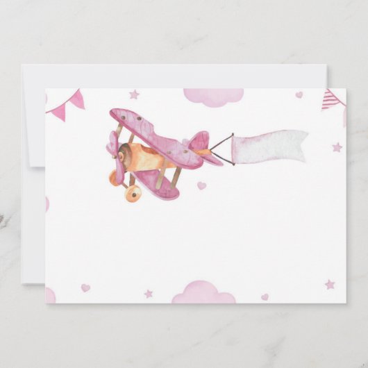 vliegtuig eerste uitnodiging op zaterdag (Achterkant)