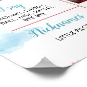 Vliegtuig eerste verjaardag Foto-mijlpaal Poster (Hoek)