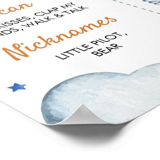 Vliegtuig eerste verjaardag Foto-mijlpaal Poster (Hoek)