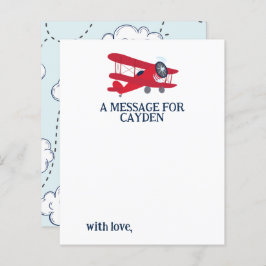 Vliegtuig Eerste Verjaardag Tijdcapsule Bericht Ka