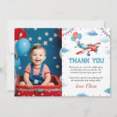 vliegtuig Eerste zondag Dank je wel Bedankkaart (Voorkant)