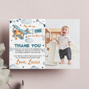 vliegtuig Eerste zondag Dank je wel Bedankkaart