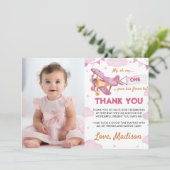 vliegtuig Eerste zondag Dank je wel Bedankkaart (Staand voorkant)