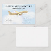 Vliegtuig en Blue Sky Reisagent Visitekaartje (Voorkant / Achterkant)