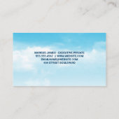 Vliegtuig en cruiseschip | reisvakantie visitekaartje (Achterkant)