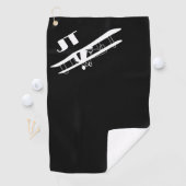 Vliegtuig en initiële piloot luchtvaart vader verj golfhanddoek (Insitu)