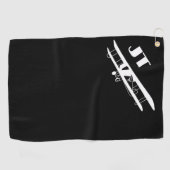 Vliegtuig en initiële piloot luchtvaart vader verj golfhanddoek (Horizontaal)