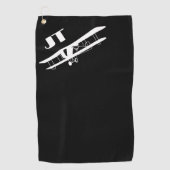 Vliegtuig en initiële piloot luchtvaart vader verj golfhanddoek (Voorkant)