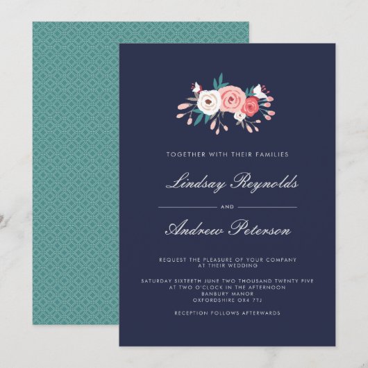 Vliegtuig en koraal kaart (Voorkant / Achterkant)