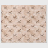 vliegtuig en krantenpapier cadeaupapier (Vlak)