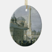 Vliegtuig en plein van de Sofia, Istanbul, engra Keramisch Ornament (Rechts)