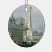 Vliegtuig en plein van de Sofia, Istanbul, engra Keramisch Ornament (Links)