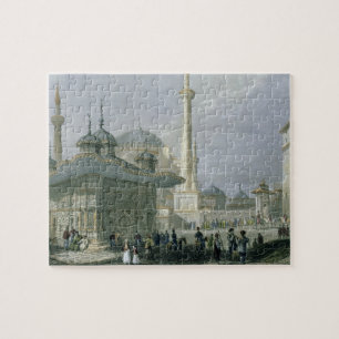 Vliegtuig en plein van de Sofia, Istanbul, engra Legpuzzel