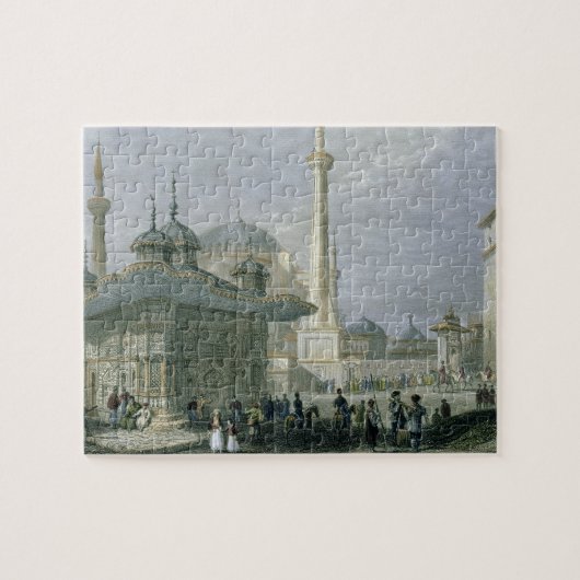 Vliegtuig en plein van de Sofia, Istanbul, engra Legpuzzel (Horizontaal)