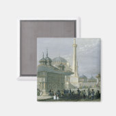 Vliegtuig en plein van de Sofia, Istanbul, engra Magneet (Voorkant / Achterkant)