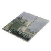 Vliegtuig en plein van de Sofia, Istanbul, engra Tegeltje (Zijkant)