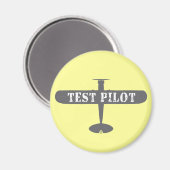Vliegtuig en proefpiloot magneet (Voorkant / Achterkant)