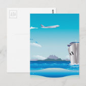Vliegtuig en schip 2 briefkaart (Voorkant / Achterkant)