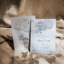 Vliegtuig en Teddy Bear Baby shower