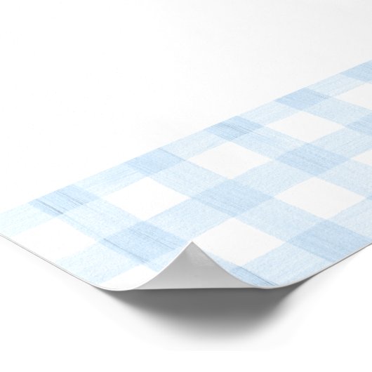 Vliegtuig en Teddy Bear Baby shower Welkomstbord Poster (Hoek)