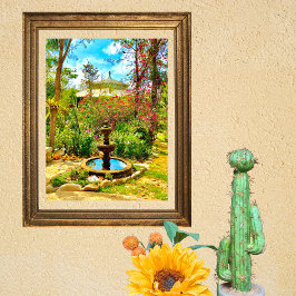 Vliegtuig en Tuin Mexico Poster