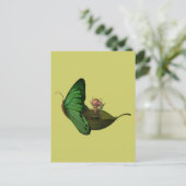 Vliegtuig en vlinderboot briefkaart (Staand voorkant)