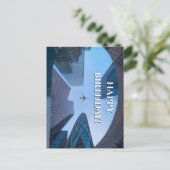 Vliegtuig en wolkenkrabber foto, Cool Aviation Ver Briefkaart (Staand voorkant)