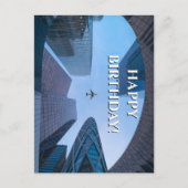 Vliegtuig en wolkenkrabber foto, Cool Aviation Ver Briefkaart (Voorkant)