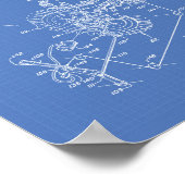 Vliegtuig Engine 1953 — Patent Art Blueprint Poster (Hoek)