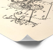 Vliegtuig Engine 1953 Patent Art Old Peper Poster (Hoek)