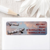 VLIEGTUIG- ETIKETTERING VAN HET TERUGKERNADRES ETIKET (Insitu)