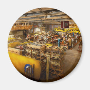 Vliegtuig - Fabriek - Met de hand gemaakte vliegtu Magneet