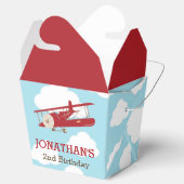 Vliegtuig Favor Box Red Plane gepersonaliseerd Bedankdoosjes (Geopend)
