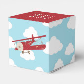 Vliegtuig Favor Box (Red Plane) Verjaardag Bedankdoosjes (Achterkant)