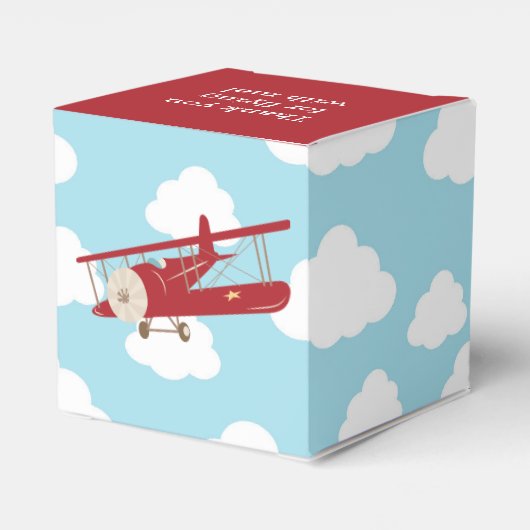  Vliegtuig Favor Box (Red Plane) Verjaardag Bedankdoosjes (Achterkant)