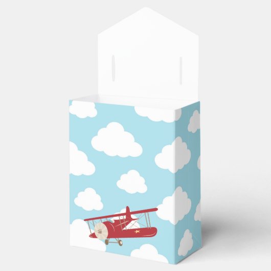  Vliegtuig Favor Box (Rood Vliegtuig) Bedankdoosjes (Geopend)