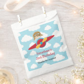 Vliegtuig Favor Tassen met Pilot Cloud Achtergrond Bedankzakje (Geknipt)