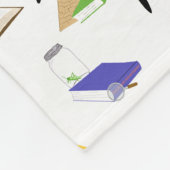 Vliegtuig, fiets, boeken, rood, geel, blauw reizen fleece deken (Hoek)