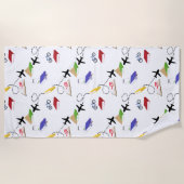 Vliegtuig Fietsboeken Reisavontuur Strandlaken (Voorkant)