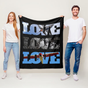 Vliegtuig Foto, Liefdeswoord, Eenvoudige Luchtvaar Fleece Deken
