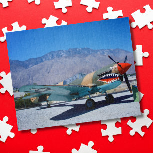 Vliegtuig Foto Piloot Vintage Vliegfeest Spelletje Legpuzzel
