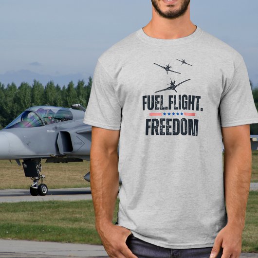 Vliegtuig Fuel Flight Freedom Fun Aviation Eenvoud T-shirt