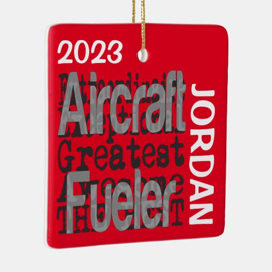 Vliegtuig Fueler Extraordinaire CUSTOM Keramisch Ornament (Rechts)