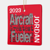 Vliegtuig Fueler Extraordinaire CUSTOM Keramisch Ornament (Links)