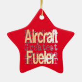 Vliegtuig Fueler Extraordinaire Keramisch Ornament (Achterkant)